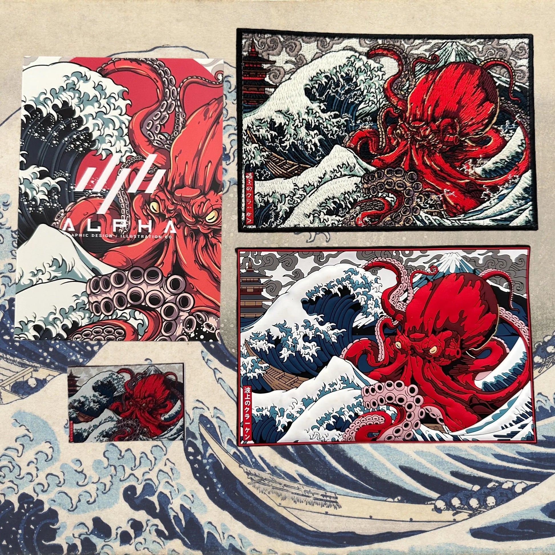 GREAT WAVE #4 KRAKEN PATCHLAB.DE