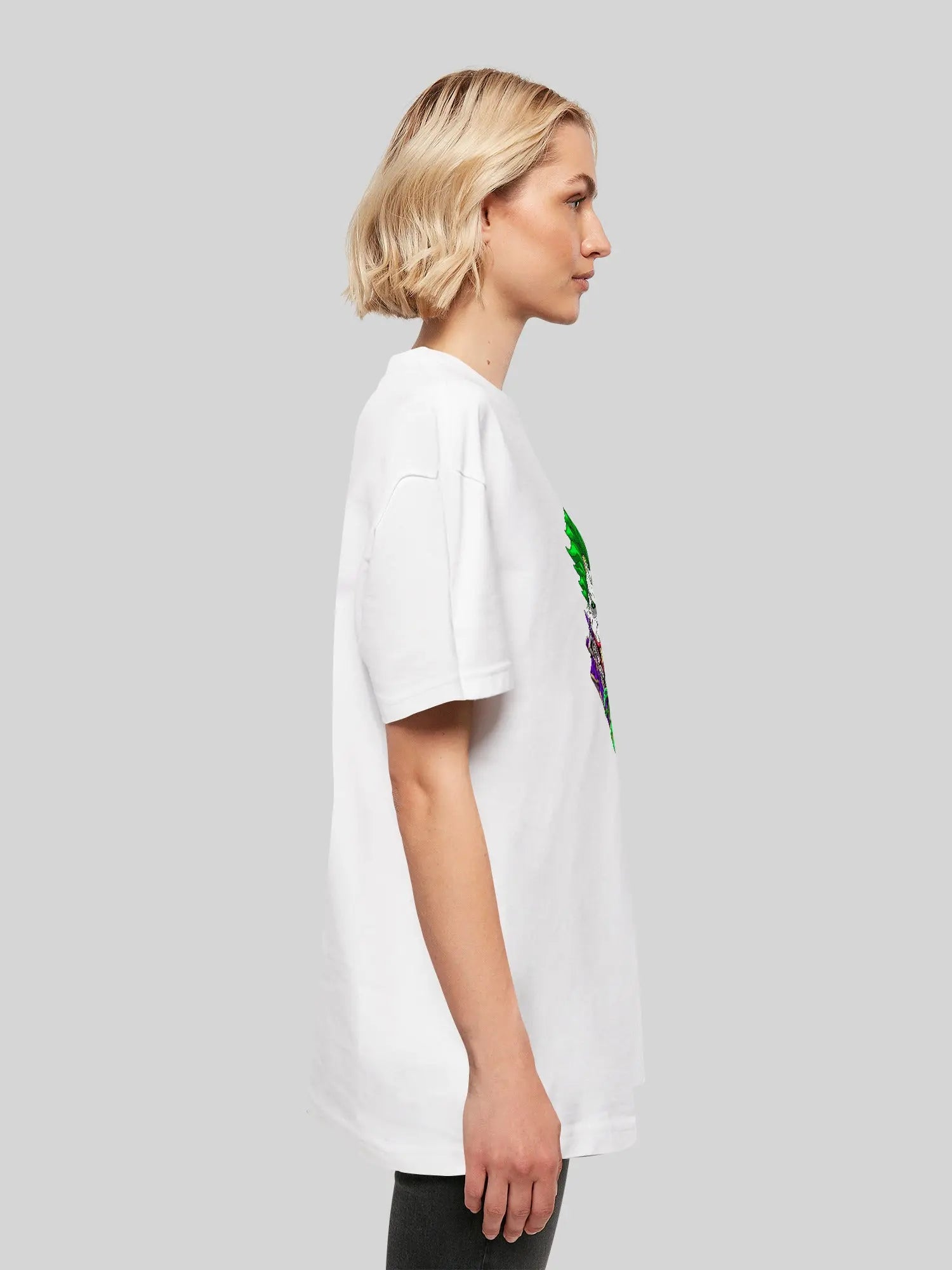 Cyberpunk Comic Joker and f4nt4stic with Ladies Oversized Boyfriend Tee F4NTEC