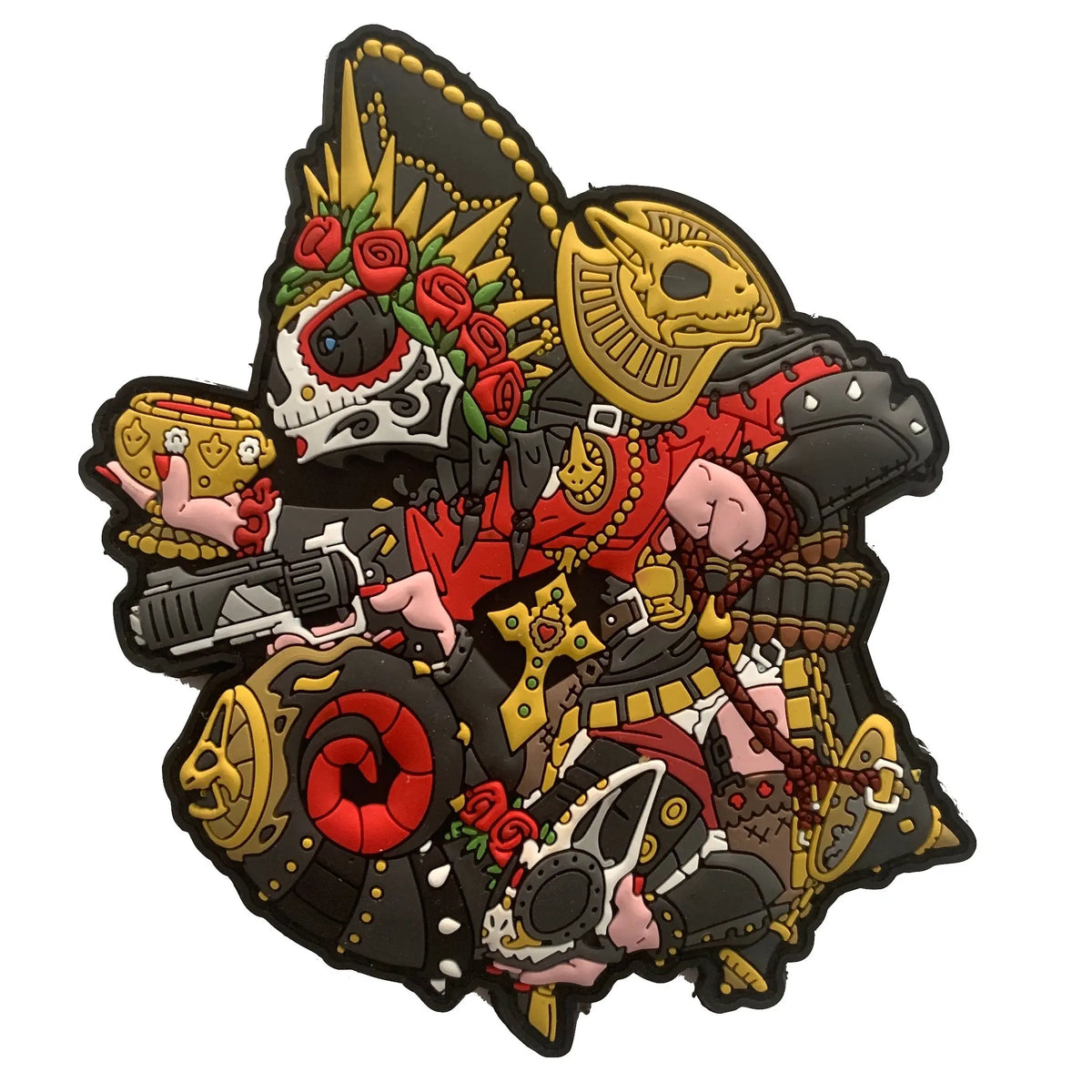 Hasta La Muerte Embroidered Patch, Santa Muerte, Urban Art