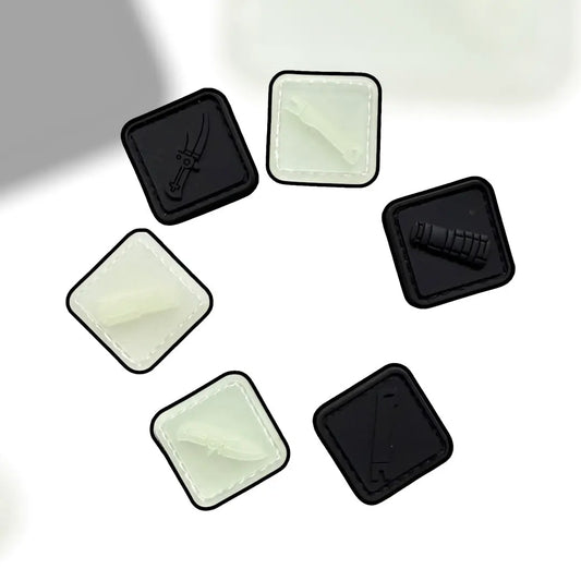 EDC Tool Ranger Eye Patch Set – 1x1" PVC Flashlight & Prybar Morale Patches PATCHLAB