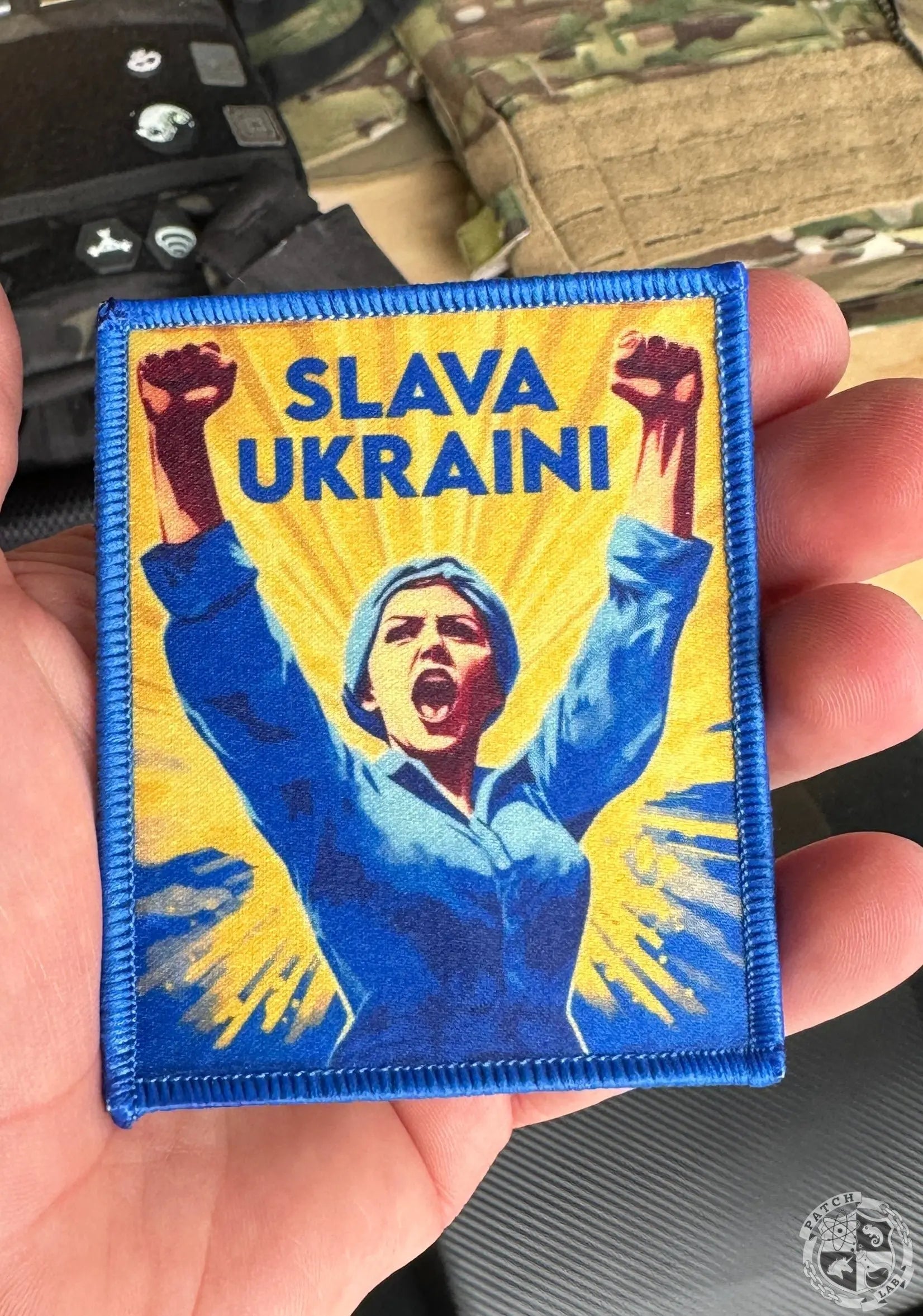 Ukraine Flag Tractor Pull Russian Tank Morale Patch ARMY Snake Island Tactical E - Foto 11